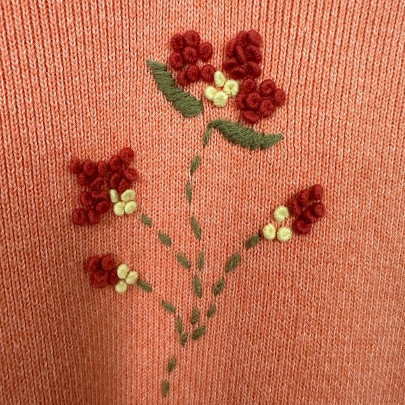 Christopher & Banks Hand Embroidered Short Sleeve Sweater Top Sz XL - Picture 4 of 12